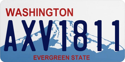 WA license plate AXV1811