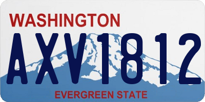 WA license plate AXV1812