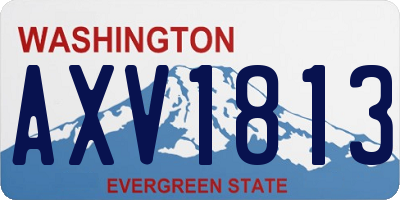 WA license plate AXV1813