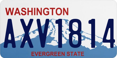 WA license plate AXV1814