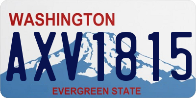 WA license plate AXV1815