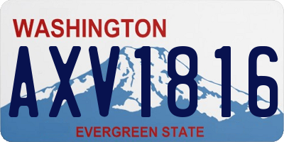 WA license plate AXV1816
