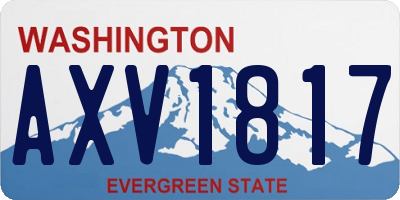 WA license plate AXV1817