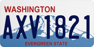 WA license plate AXV1821
