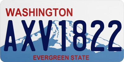WA license plate AXV1822