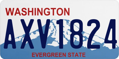 WA license plate AXV1824