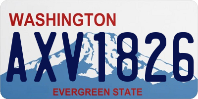 WA license plate AXV1826