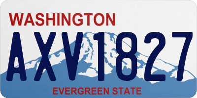 WA license plate AXV1827