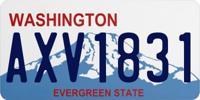 WA license plate AXV1831