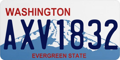 WA license plate AXV1832