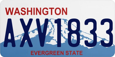 WA license plate AXV1833