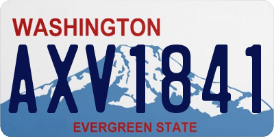 WA license plate AXV1841