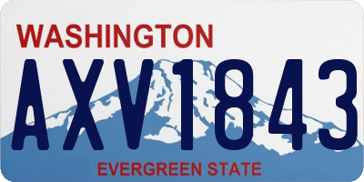 WA license plate AXV1843