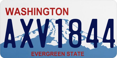 WA license plate AXV1844