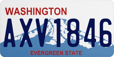 WA license plate AXV1846