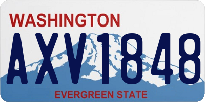 WA license plate AXV1848