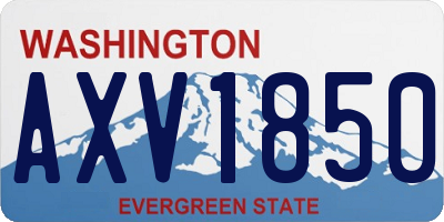 WA license plate AXV1850