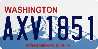 WA license plate AXV1851