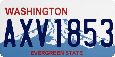 WA license plate AXV1853
