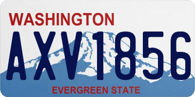 WA license plate AXV1856
