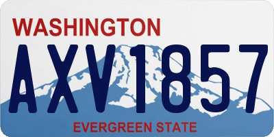 WA license plate AXV1857
