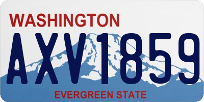 WA license plate AXV1859
