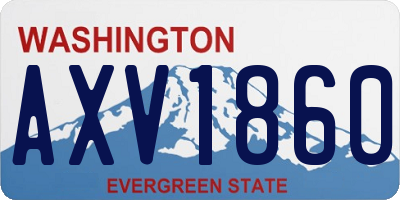 WA license plate AXV1860