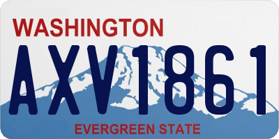 WA license plate AXV1861