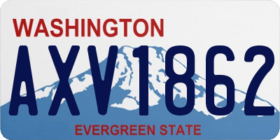 WA license plate AXV1862