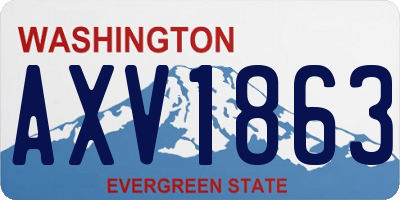 WA license plate AXV1863