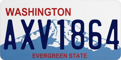 WA license plate AXV1864