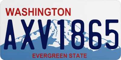 WA license plate AXV1865