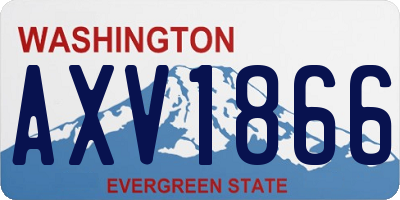WA license plate AXV1866