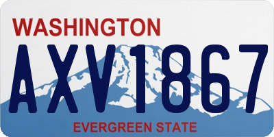 WA license plate AXV1867