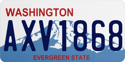 WA license plate AXV1868
