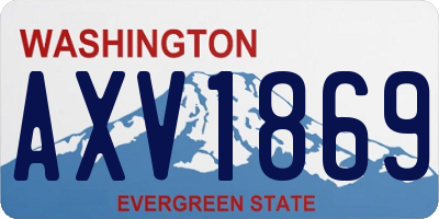 WA license plate AXV1869