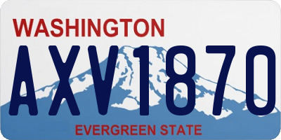 WA license plate AXV1870