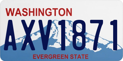 WA license plate AXV1871