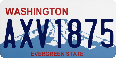 WA license plate AXV1875