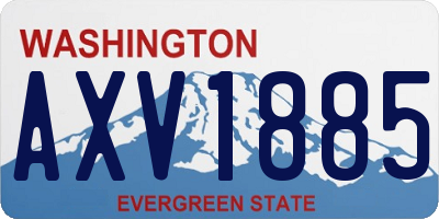 WA license plate AXV1885