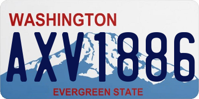 WA license plate AXV1886