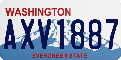 WA license plate AXV1887