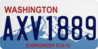 WA license plate AXV1889