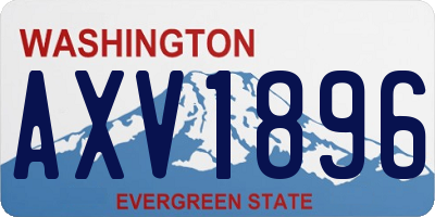 WA license plate AXV1896