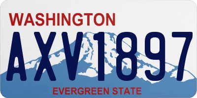 WA license plate AXV1897