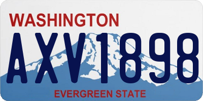 WA license plate AXV1898