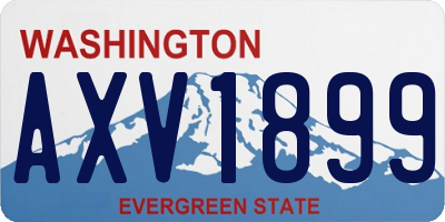 WA license plate AXV1899