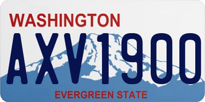WA license plate AXV1900
