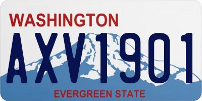 WA license plate AXV1901