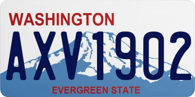 WA license plate AXV1902